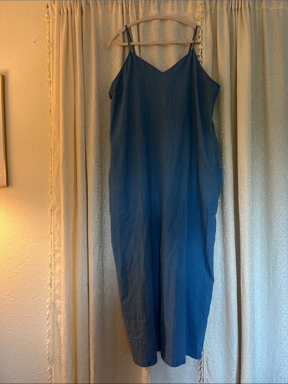 Blue Jean Maxi dress with pockets